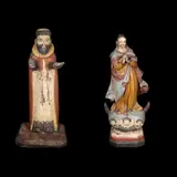 Two Santos de Bulto, Untitled, b.) polychromed hardwood<br> H: 24” (61 cm)<br> L: 10” (25 cm)<br> W: 6 3/4” (17 cm