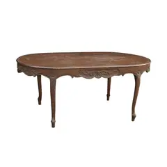 Untitled by A Circa 1950’s Six-Seater Dining Table, hardwood with bone inlay, offered Jan 2026