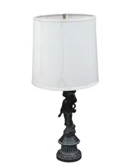 A Table Lamp, Untitled, brass