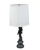 A Table Lamp, Untitled, brass
