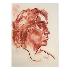 Portrait of Patrick Layog by Justin Nuyda, pastel on paper, offered Jul 2025