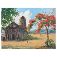 Isidro Ancheta, Fire Tree, oil on canvas