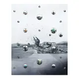 Arturo Sanchez Jr., We Are Accident Waiting to Happen III, oil on canvas, collage on convex mirror