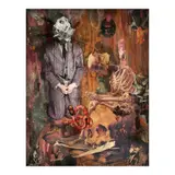 Arturo Sanchez Jr., When Fear is Your Only God, oil, acrylic and collage clear cast resin