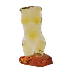 Pepe Mendoza, Quatro, hand carved yellow amber in orange amber