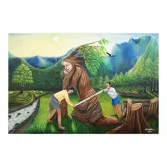 Patak by Arnold España Mayor, acrylic on canvas, offered Jul 2025