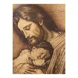 Manuel Honesto, St. Joseph, pyrography