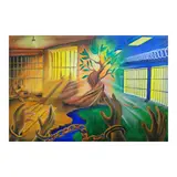 Donald Lugo Sevilla, Reaching Changes and Freedom, acrylic on canvas