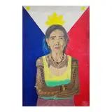 Marlon Marquez, Whang-od: The Last Mambabatok, acrylic on canvas