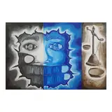 Michael R. Dalut, Mata Sa Mapang Aping Hustisya, acrylic on canvas