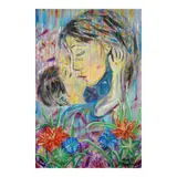 Mark Wilson Fernandez, Mother and Son, acrylic on canvas