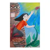 Alexander Pacalda y Pardilla, Bumalikwas mula sa tanikala, acrylic on canvas