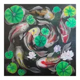 Jason Galo Dilao, Koi Fish, acrylic on canvas