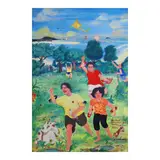 Dino G. Malonzo, Joy of Kite Flying, acrylic on canvas