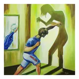 Rizaldy Bristol Moratalla, Bakas ng Karimlan, acrylic on canvas