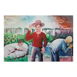 Inocencio Campipe Enriquez, Tao at Panahon, acrylic on canvas