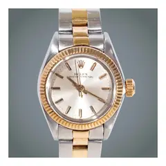 Rolex, A Lady’s Stainless Steel and Gold  Automatic Water-Resistant Wristwatch