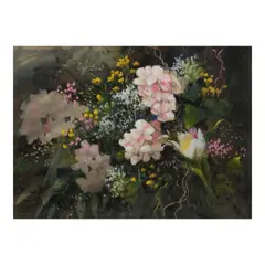 Jun Tiongco, Flowers Infusion, watercolor and pastel on paper<br />