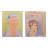 Joan Edades, a.) Young Man with Blue Shirtb.) Child Joseph at 9 years, b.) signed (lower right)<br /> dated 2000<br /> watercolor on paper<br /> 15 1/2" x 11 1/2" (39 cm x 29 cm)