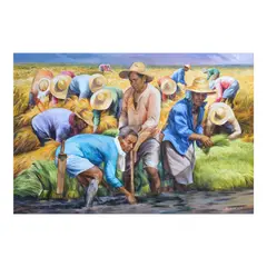 Jose Blanco, Harvest, oil on canvas