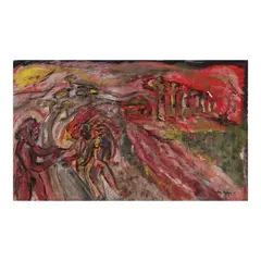 Untitled by Louise Magsaysay, oil on wood, offered Jan 2025