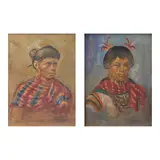 Cesar Amorsolo, a.) Portraitb.) Portrait, b.) signed and dated 1964 (lower right)<br /> oil on canvas<br /> 11 1/4" x 8 1/4" (28 cm x 20 cm)