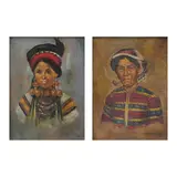 Cesar Amorsolo, a.) Portraitb.) Portrait, b.) signed and dated 1964 (lower right)<br /> oil on canvas<br /> 11 1/4" x 8 1/4" (28 cm x 20 cm)
