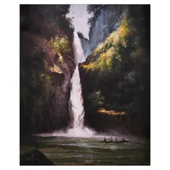 Oscar Navarro, Falls, oil on canvas