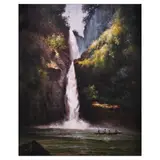 Oscar Navarro, Falls, oil on canvas