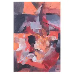 Cesar Legaspi, Abstract in Orange (Wipings), oil on canvas