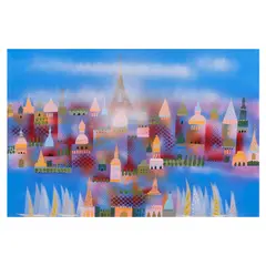 Manuel Baldemor, Paris City of Love and the Arts, acrylic on canvas