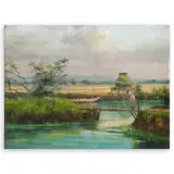 Landscape of Bulacan by Cesar Buenaventura, oil on canvas, offered Jan 2025