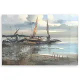 Seascape by Cesar Buenaventura, oil on canvas, offered Jan 2025