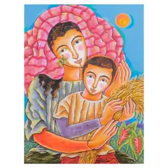 Mario Parial, Mother and Child, acrylic on canvas