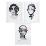 Julius Redillas, a.) White People 27b.) White People 3c.) User No.2, c.) signed and dated 2013 (lower left)<br /> watercolor on paper<br /> 15 1/2" x 11 1/2" (39 cm x 29 cm)