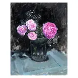 Mark Kevin Gonzales, Roses and Peony, oil on canvas