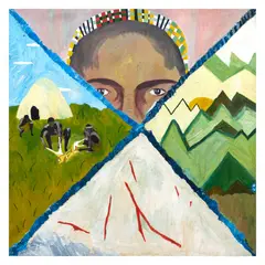 Holy Trinity Uhgyu Tribe Version by Mara Red, oil on canvas, offered Jan 2025