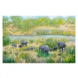 Pilar Quiros, Elephant Sanctuary, oil on canvas