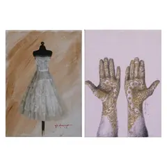 Abi Dionisio, a.) To Have & To Hold 12b.) To Have & To Have 9, b.) signed and dated 2012 (lower right)<br /> oil on canvas<br /> 7” x 5” (18 cm x 13 cm)