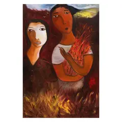 Jake Catah, Palay Harvest, oil on canvas