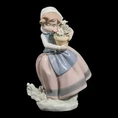 Lladrò, Spring is Here Girl with Flower Pot, porcelain