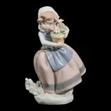 Lladrò, Spring is Here Girl with Flower Pot, porcelain