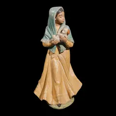 Lladrò, Woman with A Dog, porcelain