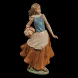 Nao by Lladrò, Flower Girl, porcelain