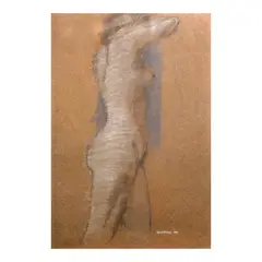 Nude by Lino Severino, pastel on paper, offered Oct 2024
