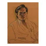 Portrait of a Man by Federico Aguilar Alcuaz, pastel on paper, offered Oct 2024