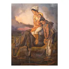 Vicente Reyes, Family, oil on canvas