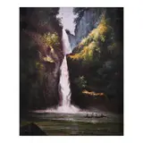 Oscar Navarro, Falls, oil on canvas