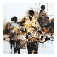 Vendors by Paco Gorospe, oil on canvas, offered Oct 2024