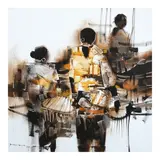 Paco Gorospe, Vendors, oil on canvas